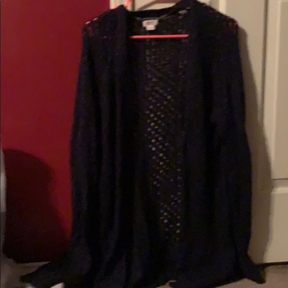 Stretchy cardigan navy blue